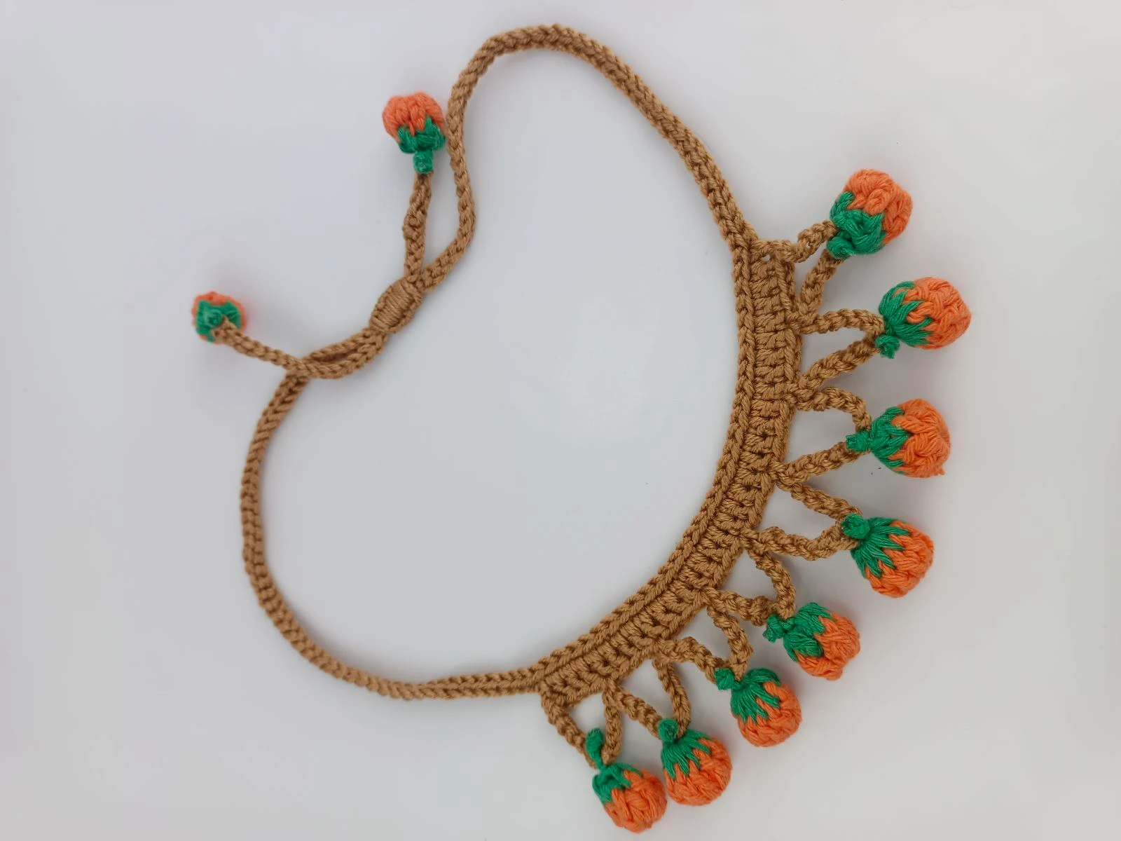Colar de crochê com laranjinhas – photo 3